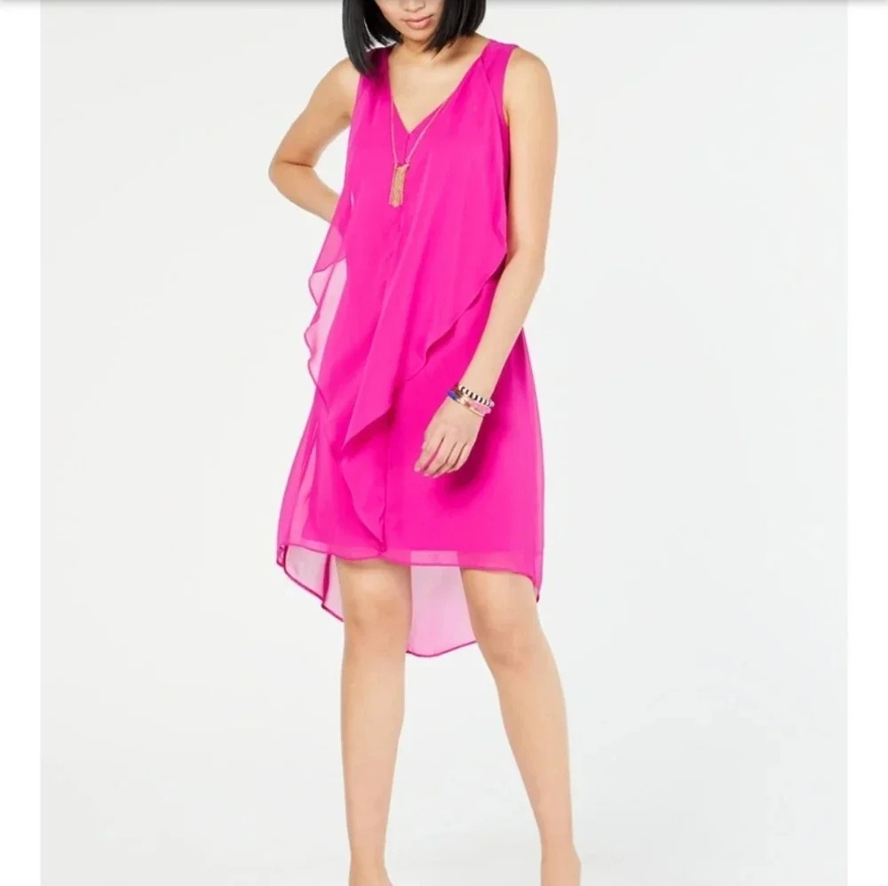 I.N.C ‎ V-Neck Sleeveless Low High Hem Dress